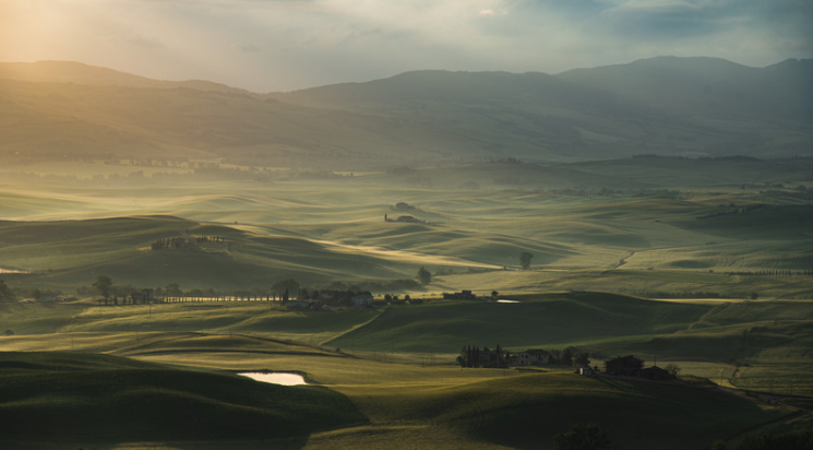 Italie : Les collines de Val d’Orcia,